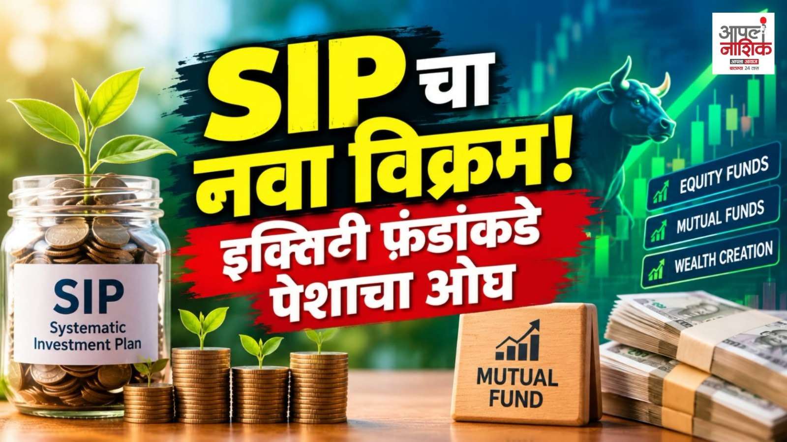 SIP गुंतवणुकीचा नवा विक्रम; इक्विटी फंडांमध्ये ३८ हजार कोटींहून अधिक पैसा | Apla Nashik
