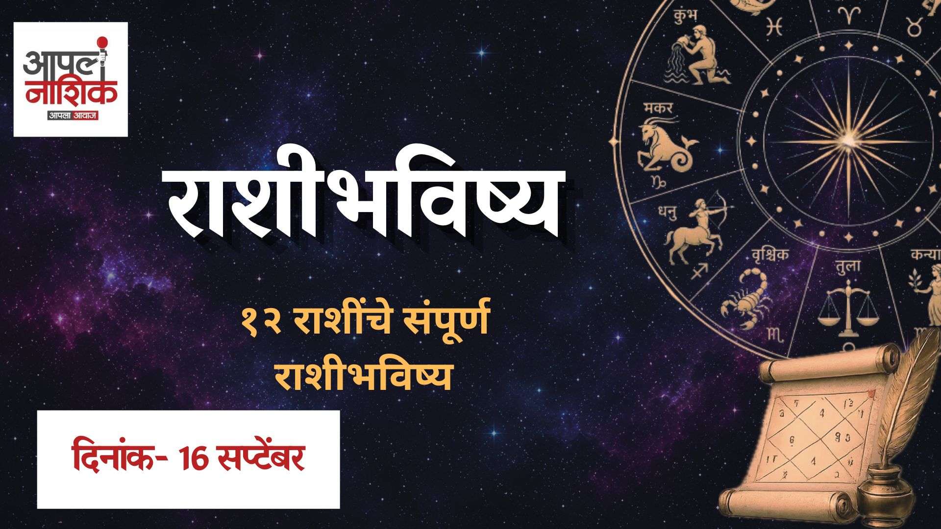 Apla Rashi Bhavishya | आजचं राशिभविष्य | मेष ते मीन 12 राशींचं भविष्य