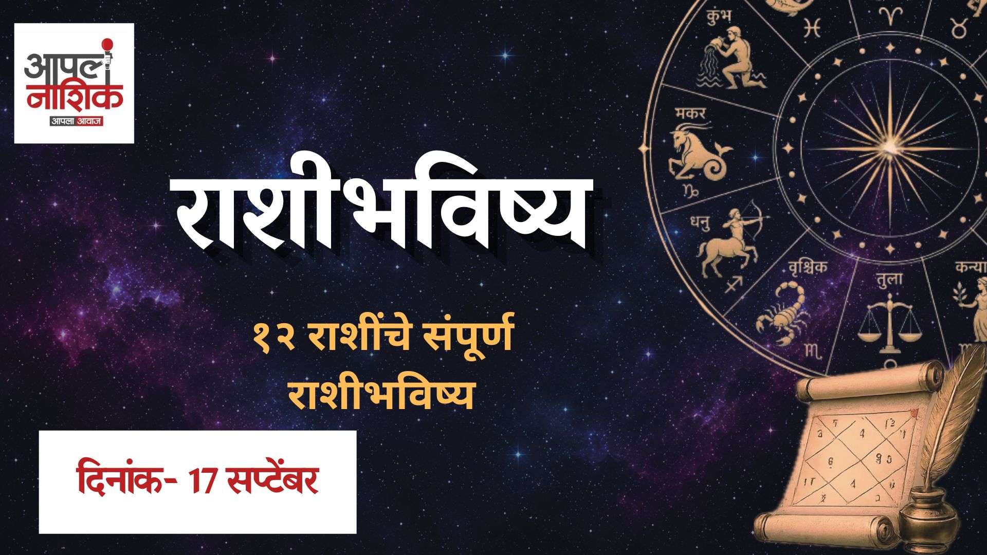 Apla Rashi Bhavishya | आजचं राशिभविष्य | मेष ते मीन 12 राशींचं भविष्य