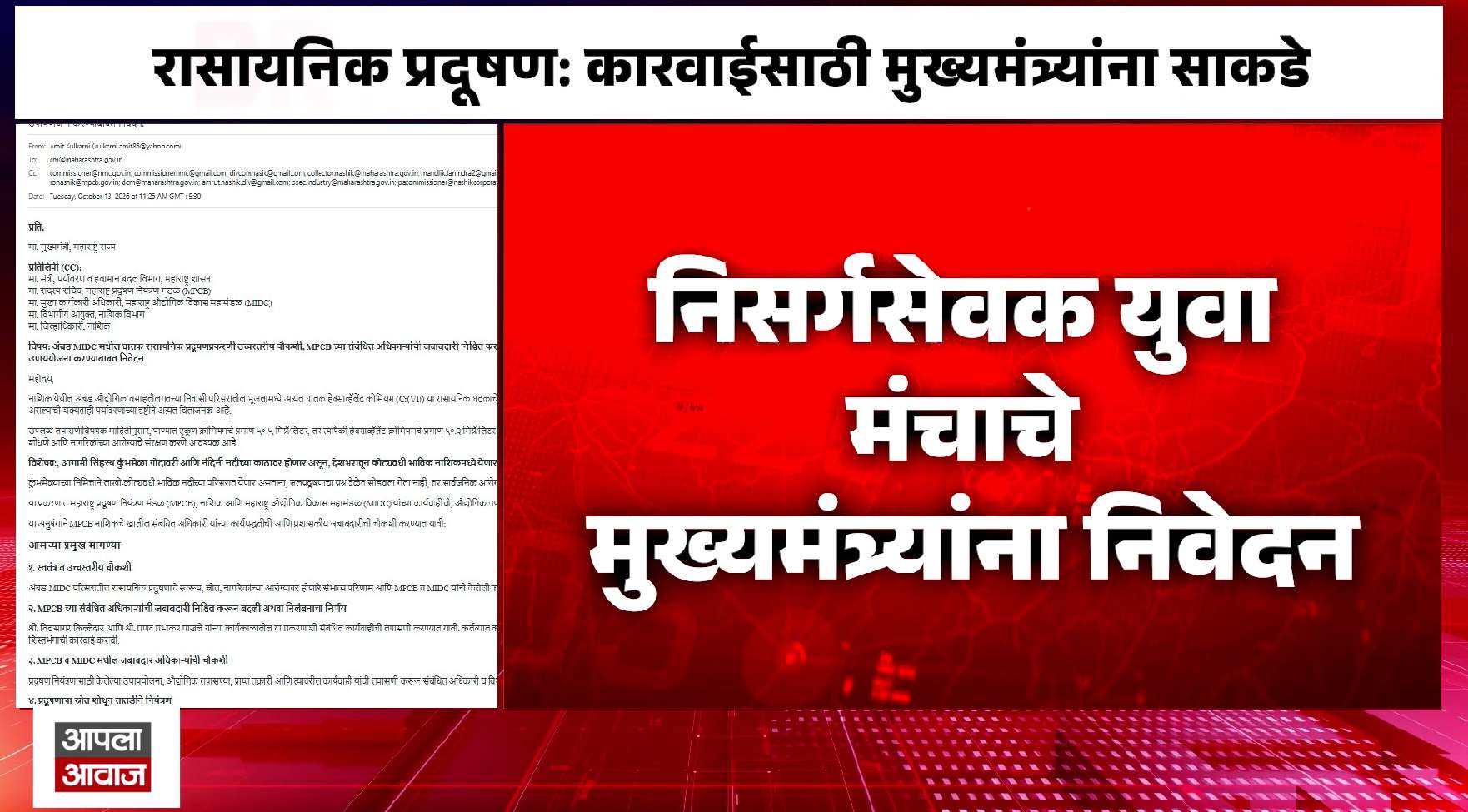 भूजलात हेक्साव्हॅलेंट क्रोमियम आढळल्याचा दावा; अंबड एमआयडीसी प्रकरणी चौकशीची मागणी