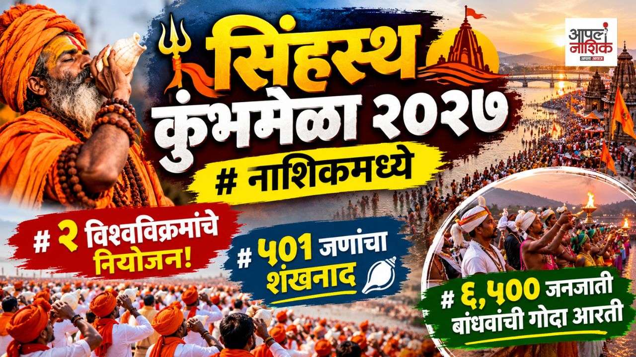 नाशिकमध्ये २ विश्वविक्रमांचे नियोजन! ५०१ जणांचा शंखनाद, ६५०० जनजाती बांधवांची गोदा आरती