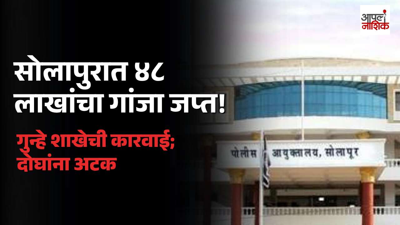 सोलापुरात ४८ लाख ४५ हजारांचा गांजा जप्त; दोघांना अटक